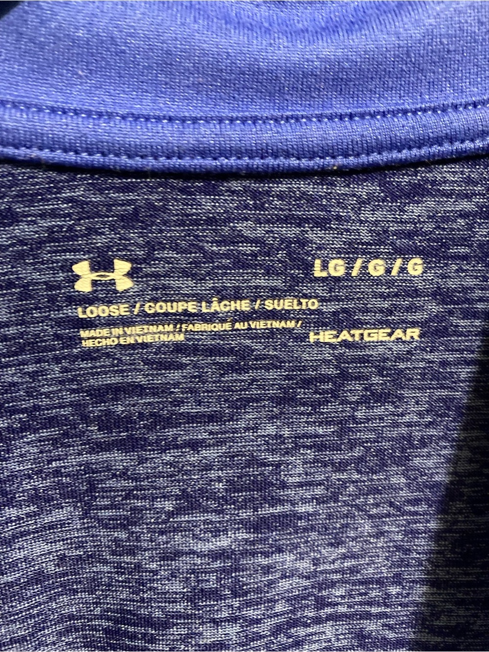 Under Armour Blue Heather 1/4 Zip Pullover - Picture 3 of 5